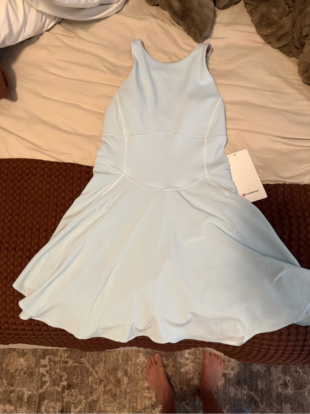 lululemon athletica Light Blue Fit-and-Flare Dress
